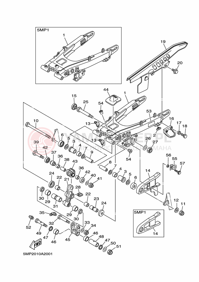 Schemat "wahacz" do Yamaha XT225WE SEROW
