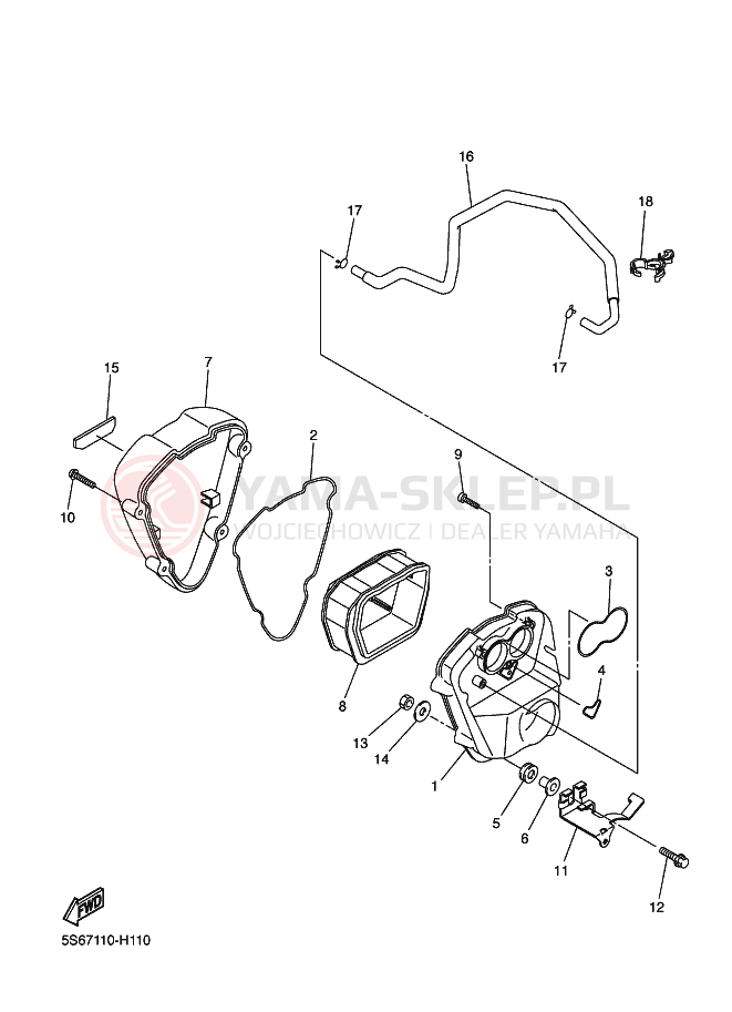 Schemat "Wtrysk paliwa" do Yamaha XVS1300A