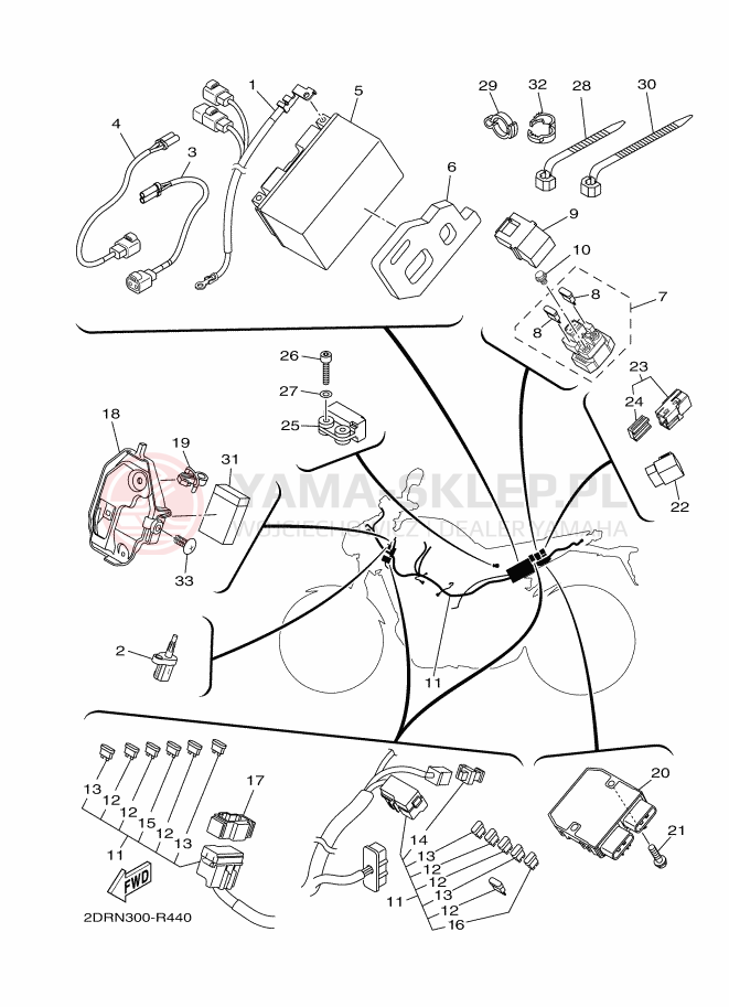 Schemat "układ elektryczny" do Yamaha MT-09 ABS