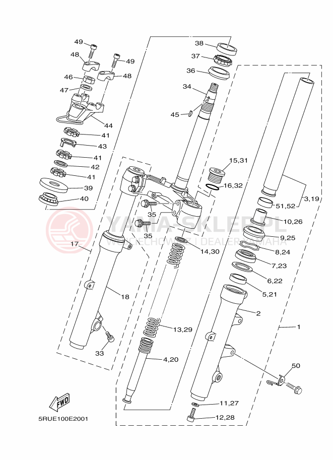 Schemat "Półki zawieszenia" do Yamaha MAJESTY400