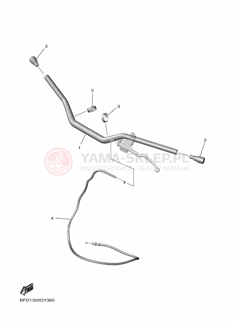 Schemat "Kierownica i osprzęt" do Yamaha NIKEN GT