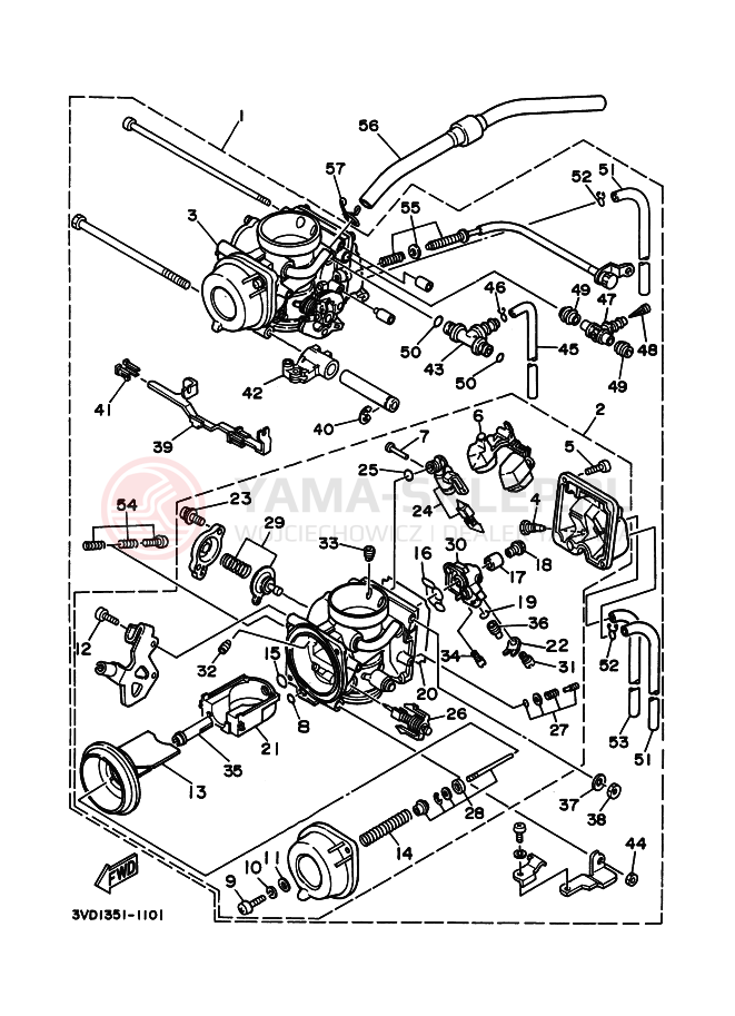 Schemat "Gaźnik" do Yamaha TDM850