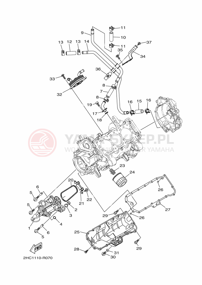 Schemat "Pompa olejowa" do Yamaha YXZ1000R SS