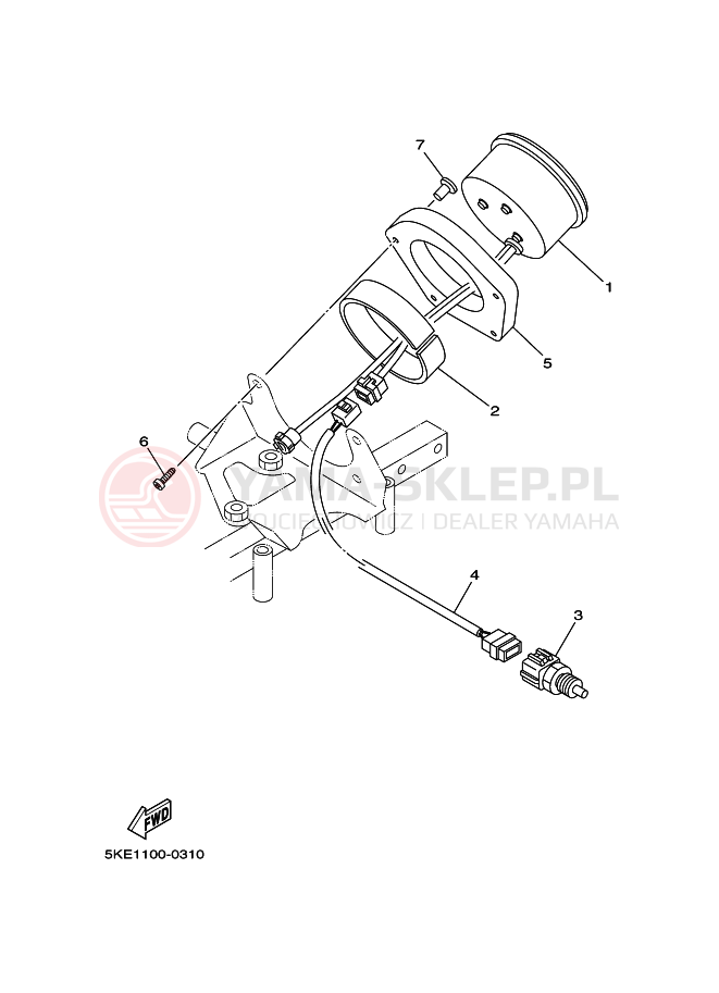 Schemat "licznik" do Yamaha TZ250