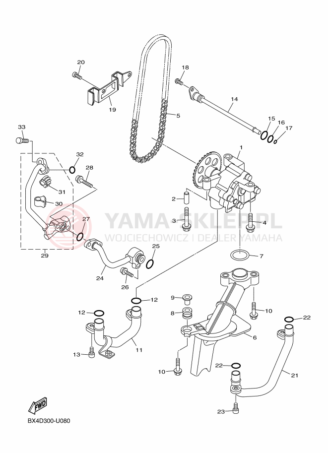 Schemat "Pompa olejowa" do Yamaha YZF-R1