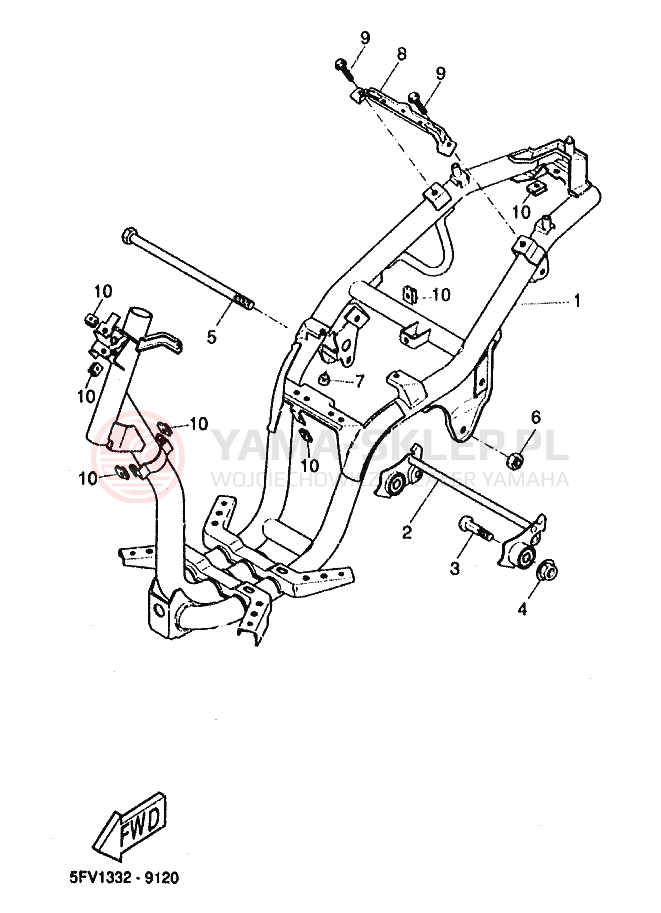 Schemat "rama" do Yamaha FLIPPER
