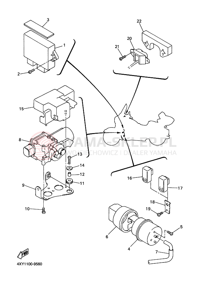 Schemat "układ elektryczny" do Yamaha XVZ13TF ROYALSTAR VENTURE