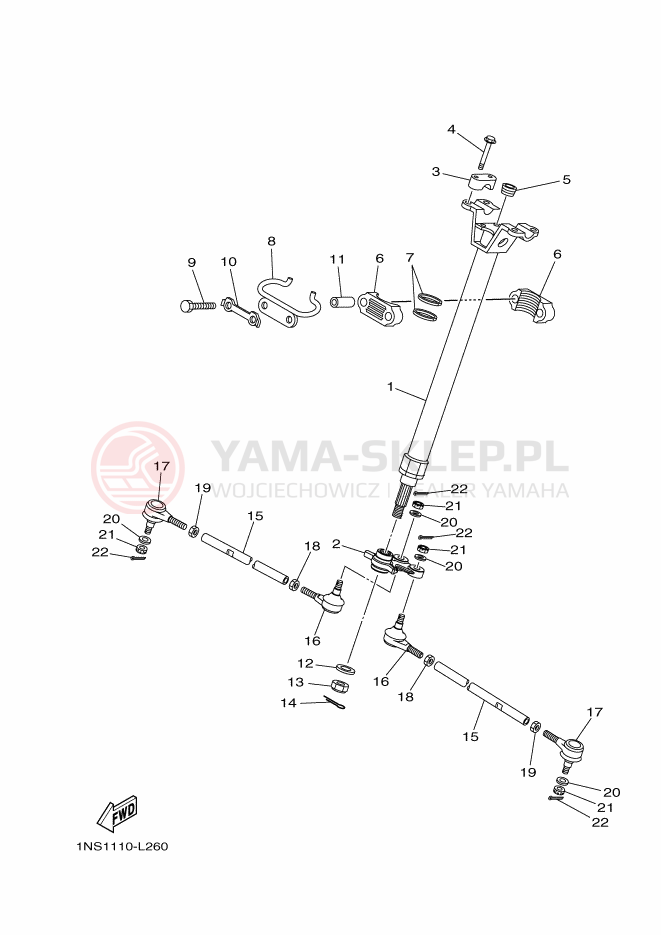 Schemat "Półki zawieszenia" do Yamaha GRIZZLY 350 4WD