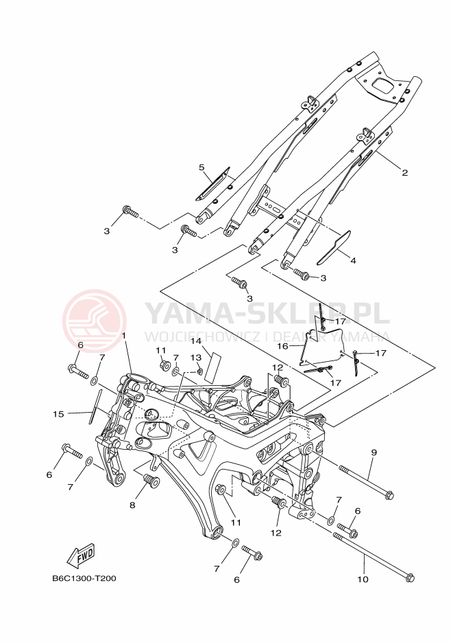 Schemat "rama" do Yamaha MT-09 SP