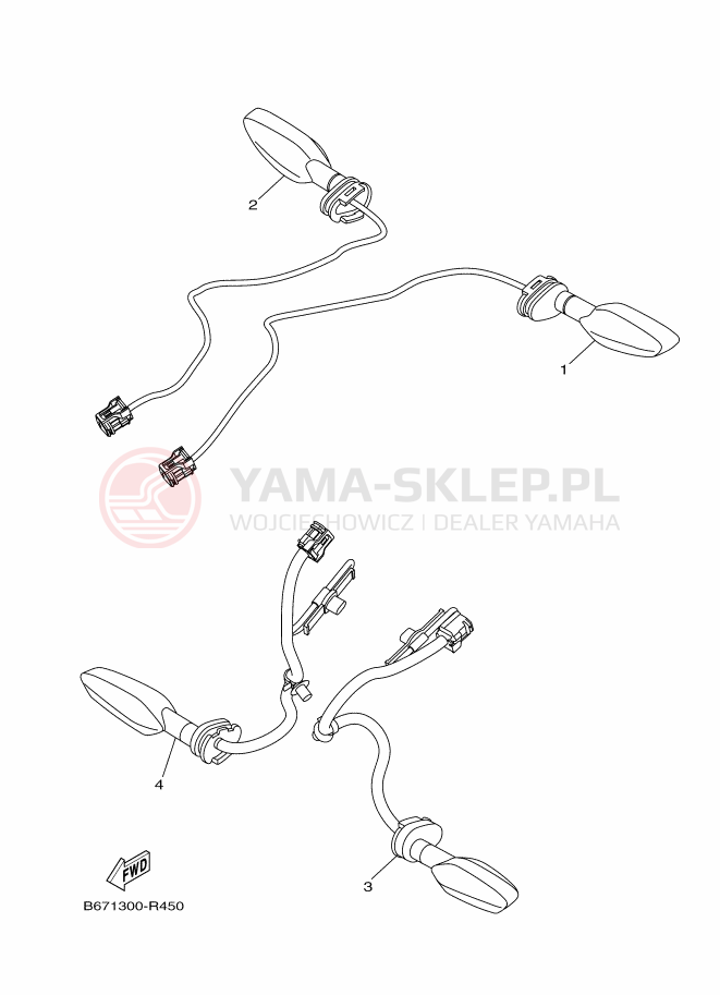 Schemat "kierunkowskazy" do Yamaha MT-10