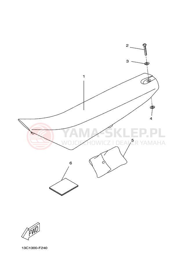 Schemat "siedzenie" do Yamaha DT50X