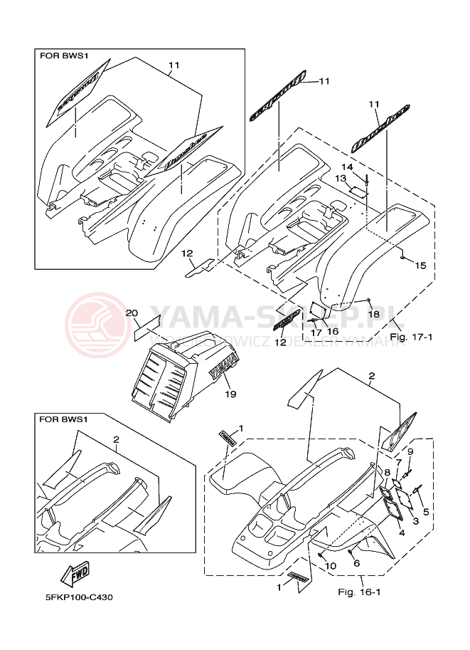 Schemat "naklejki" do Yamaha BANSHEE
