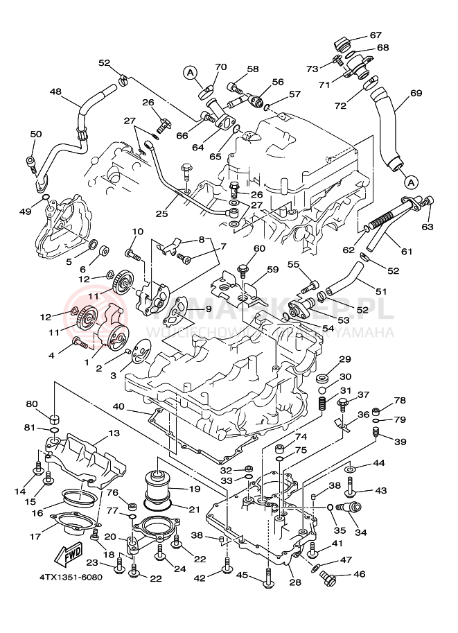 Schemat "Pompa olejowa" do Yamaha TDM850