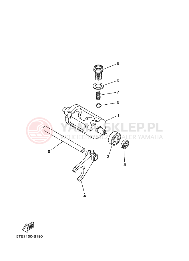 Schemat "Wodziki, automat" do Yamaha KODIAK 4WD