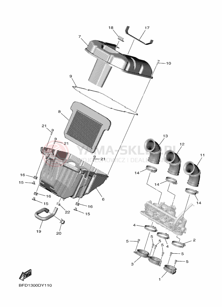 Schemat "Wtrysk paliwa" do Yamaha NIKEN GT