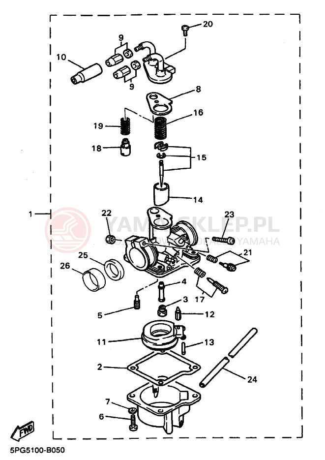 Schemat "Gaźnik" do Yamaha PW50