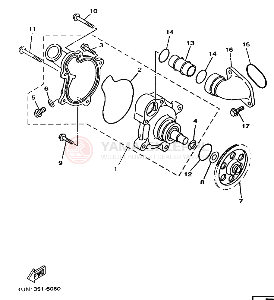 Schemat "Pompa wody" do Yamaha TRX850