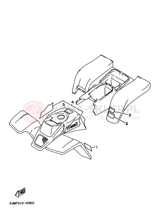 Schemat "naklejki" do Yamaha BLASTER