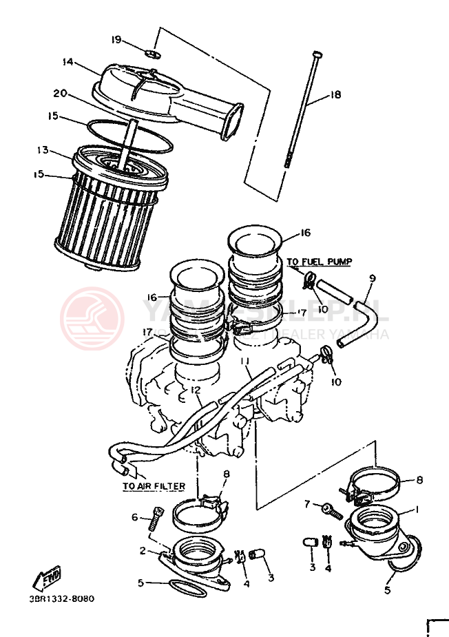Schemat "Wtrysk paliwa" do Yamaha XV535 VIRAGO