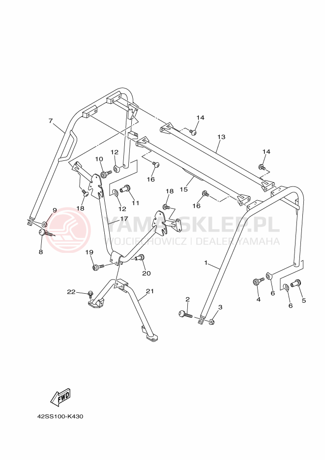 Schemat "GUARD" do Yamaha YXR700F