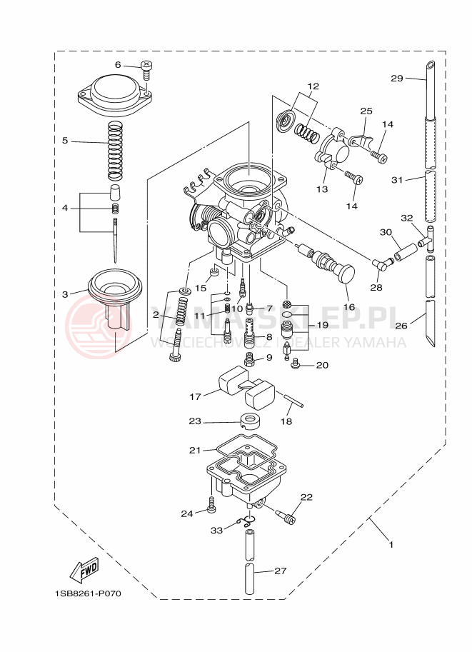 Schemat "Gaźnik" do Yamaha XTZ125E