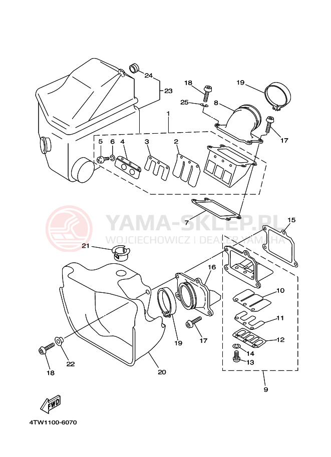 Schemat "Wtrysk paliwa" do Yamaha TZ250