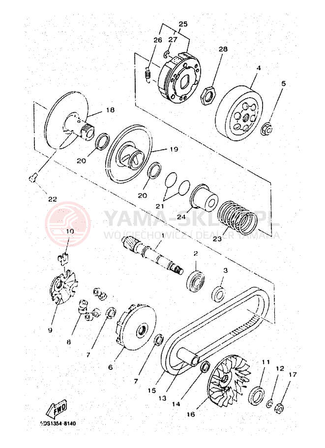 Schemat "proca" do Yamaha SKYLINER