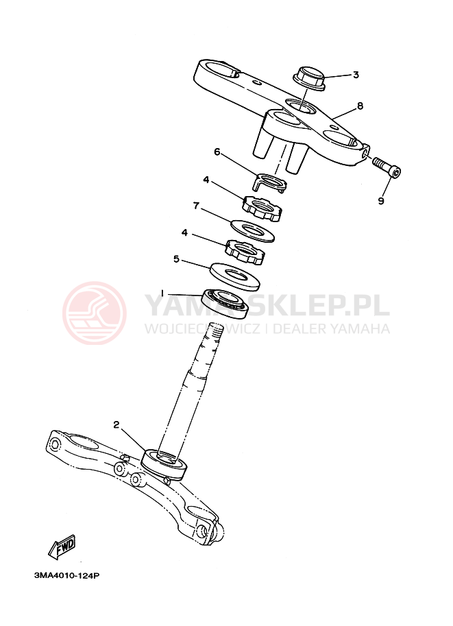 Schemat "Półki zawieszenia" do Yamaha TZR250SP
