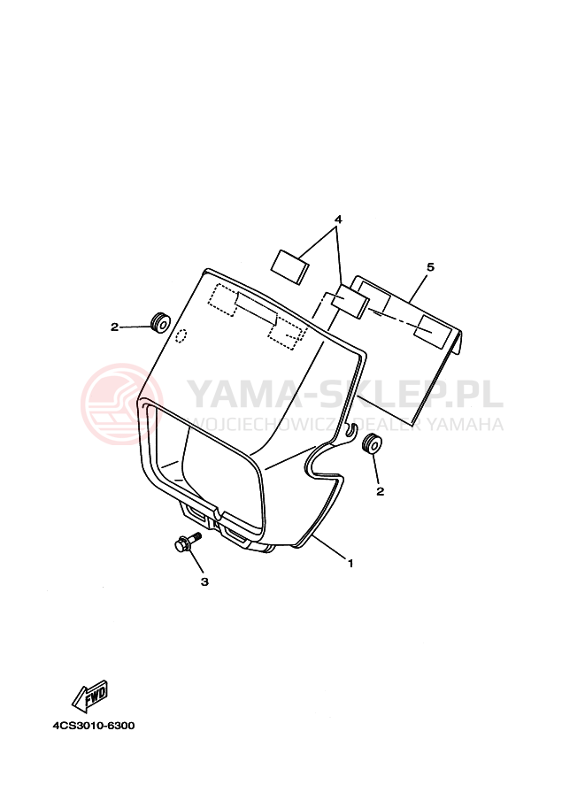 Schemat "elementy nadwozia" do Yamaha TW200