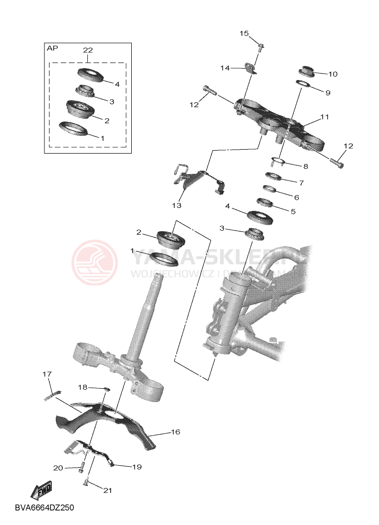Schemat "Półki zawieszenia" do Yamaha R7