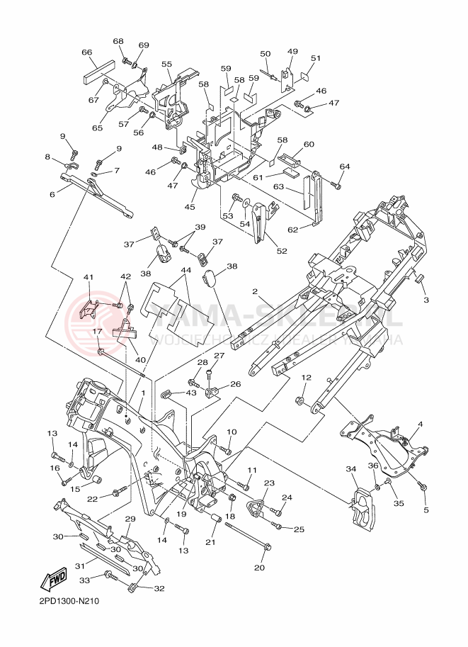 Schemat "rama" do Yamaha FJR1300AE