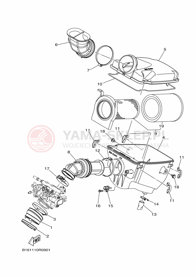 Schemat "Wtrysk paliwa" do Yamaha KODIAK 700 EPS