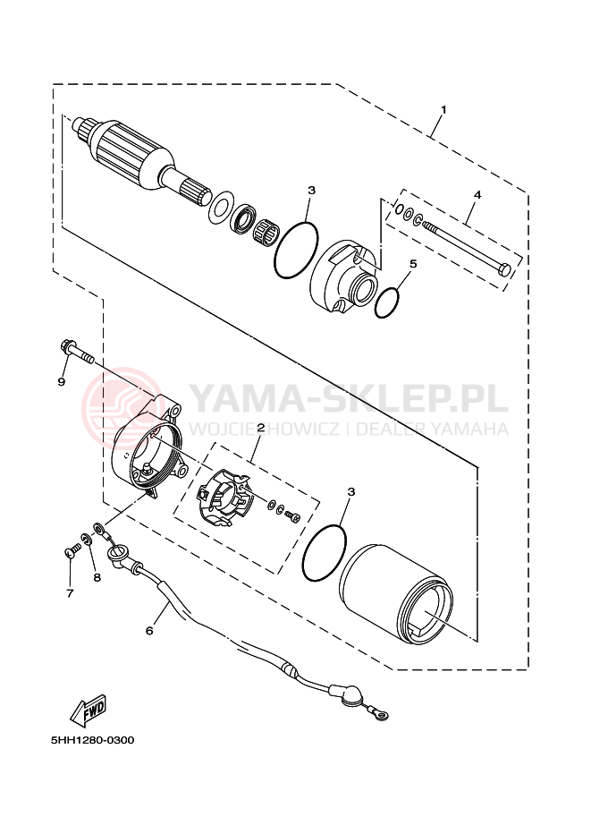 Schemat "rozrusznik" do Yamaha TT-R125E
