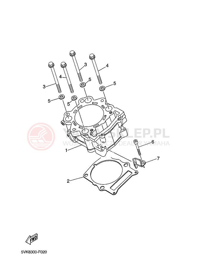 Schemat "cylinder" do Yamaha XT660R