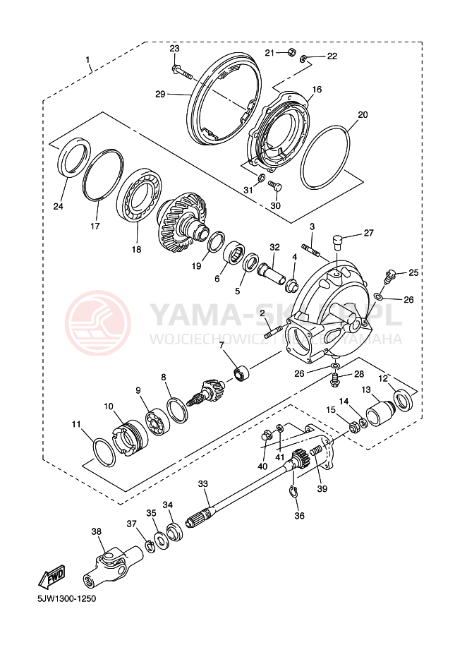 Schemat "Wał napędowy" do Yamaha FJR1300
