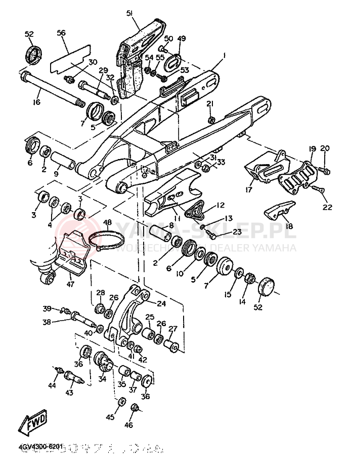 Schemat "wahacz" do Yamaha TT600E