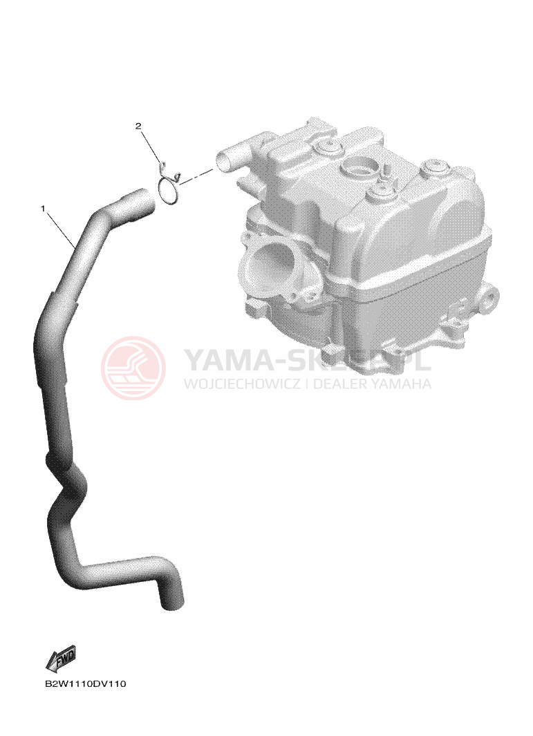Schemat "System odbioru powietrza" do Yamaha YZ450F