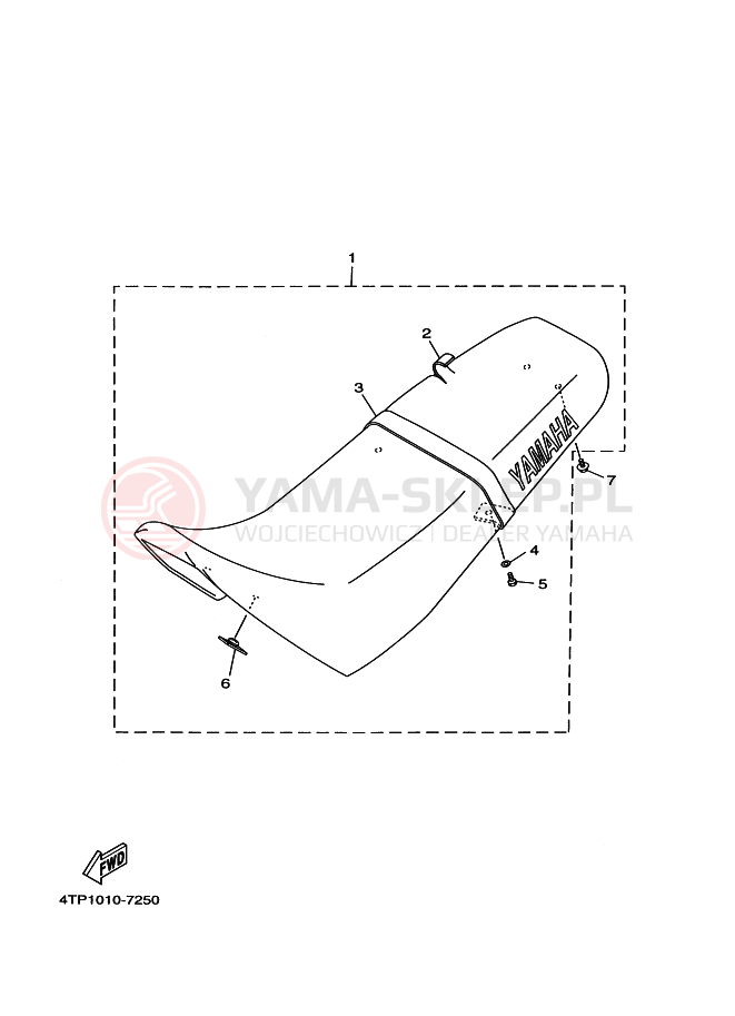 Schemat "siedzenie" do Yamaha DT230 LANZA