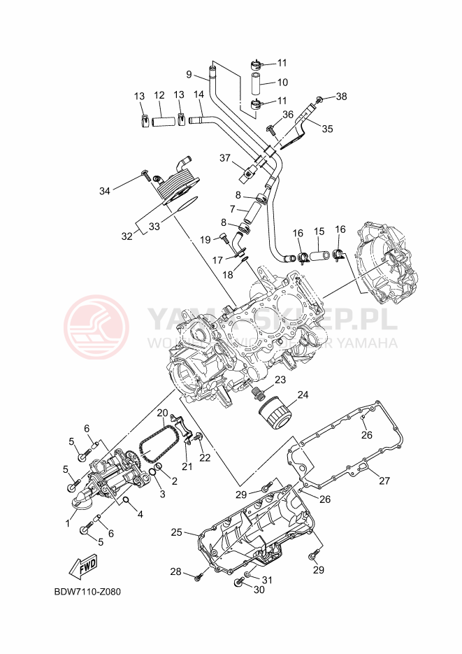 Schemat "Pompa olejowa" do Yamaha YXZ1000R