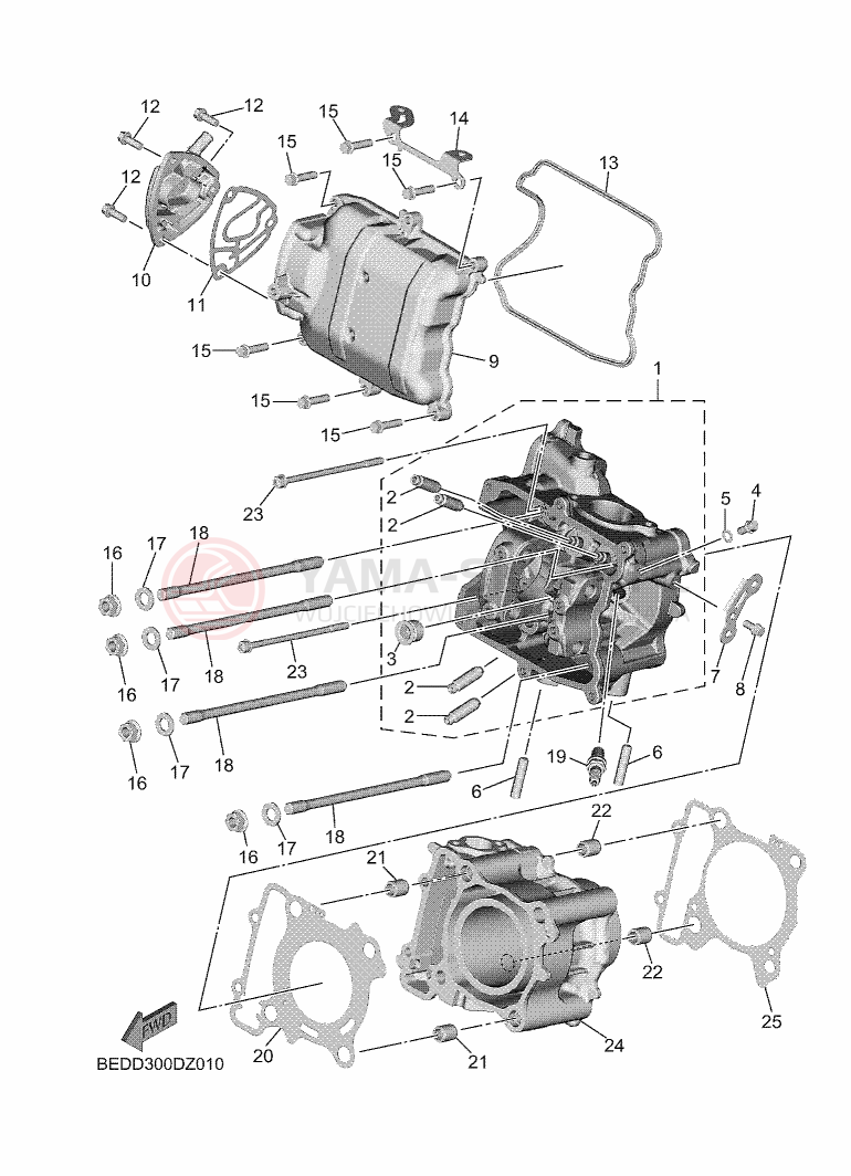 Schemat "cylinder" do Yamaha TRICITY 300