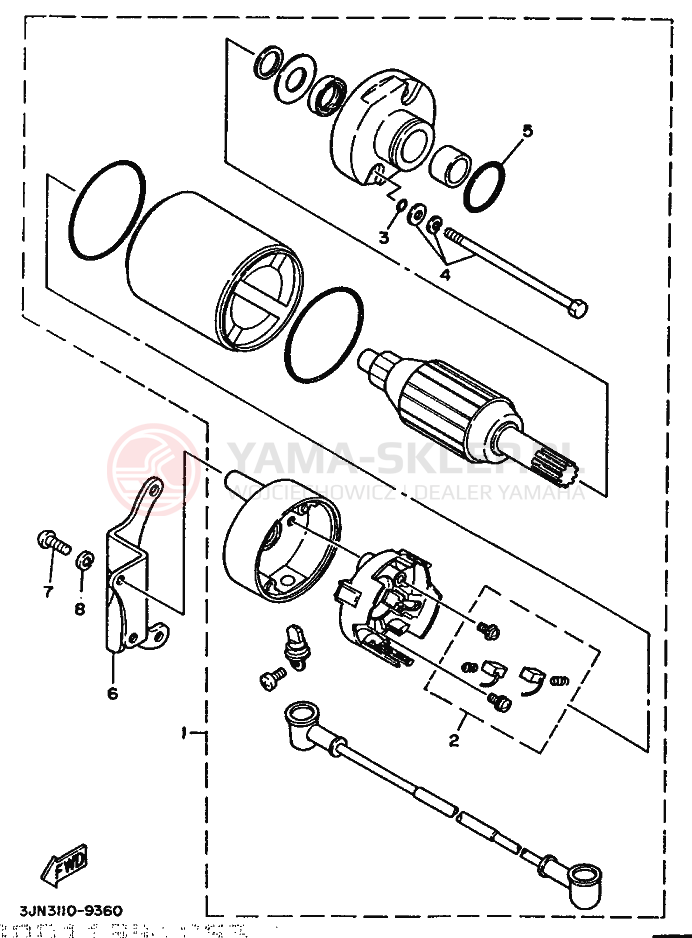 Schemat "rozrusznik" do Yamaha MOTO 4 - 250