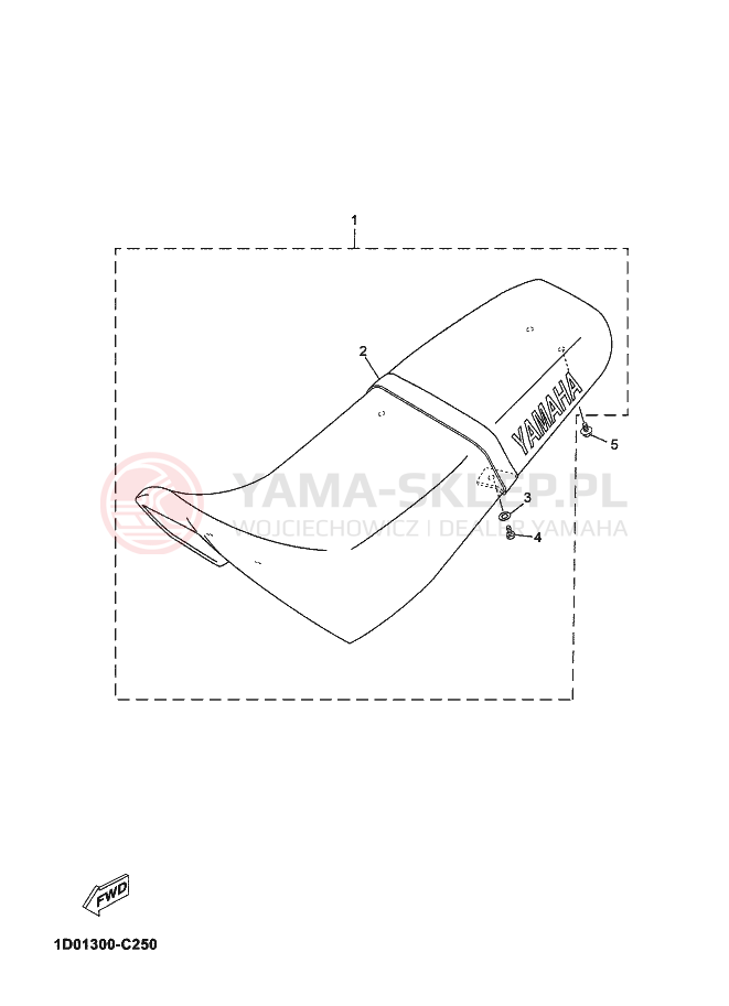 Schemat "siedzenie" do Yamaha DT125RE