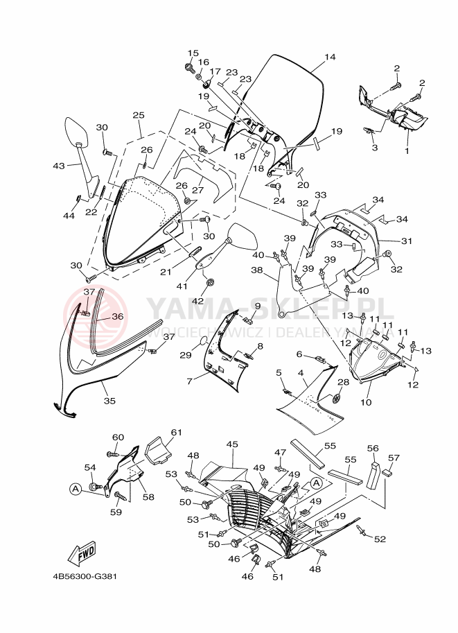 Schemat "Szyba" do Yamaha TMAX