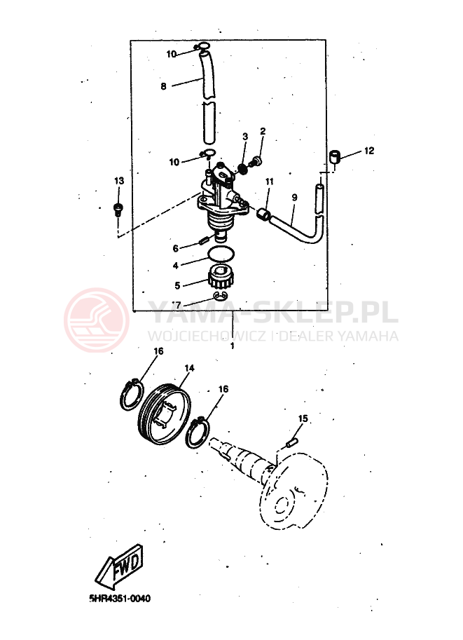 Schemat "CIŚNIENIE OLEJU" do Yamaha BOOSTER NEXT GENERATION