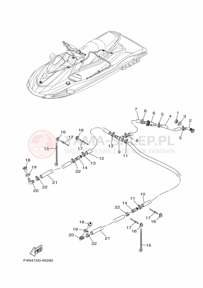 Schemat "Pompa bigle" do Yamaha VX1050D-X