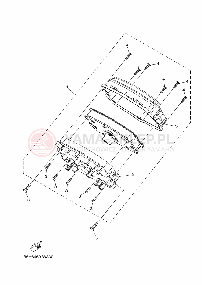 Schemat "licznik" do Yamaha NMAX 150