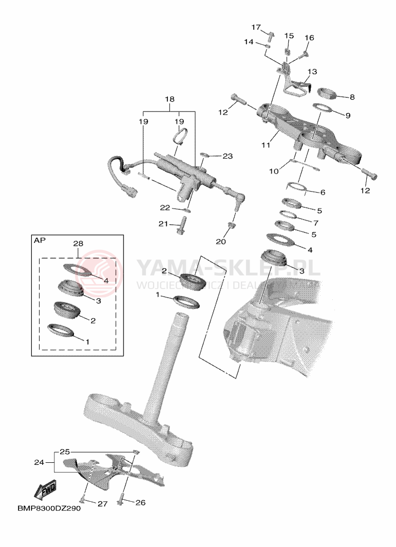 Schemat "Półki zawieszenia" do Yamaha R1