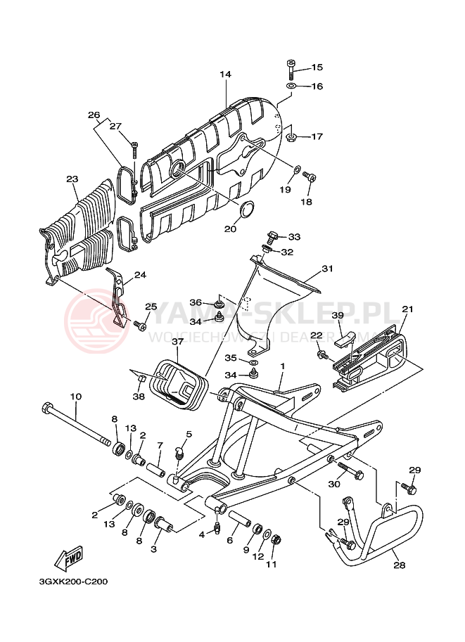 Schemat "wahacz" do Yamaha AG200F