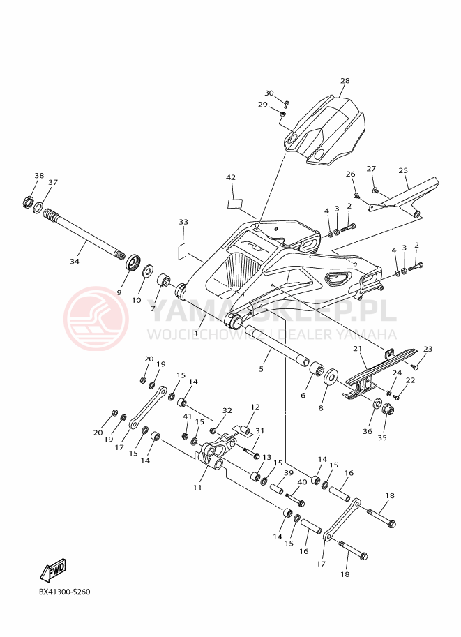 Schemat "wahacz" do Yamaha YZF-R1
