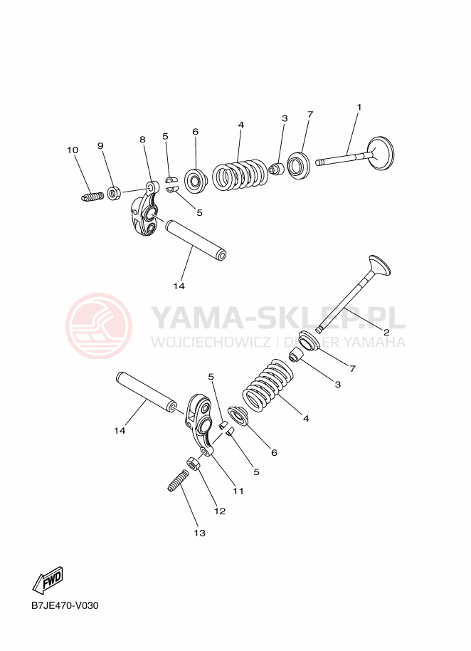 Schemat "zawory" do Yamaha RAYZR